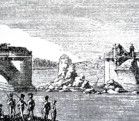Die Sprengung der Augustusbrücke 1813 durch Napoleon